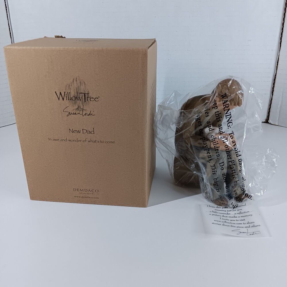 Demdaco Willow Tree New Dad Figurine Susan Lordi 2004 Baby Father Family NIB